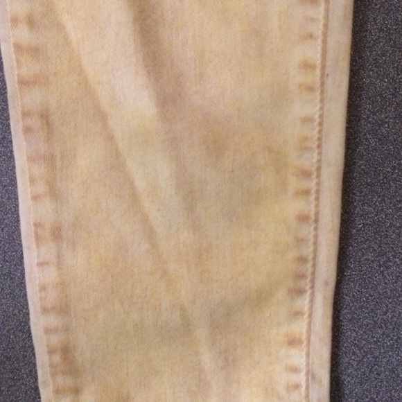 Free people distressed burnt yellow skinny… - Picture 6 of 8